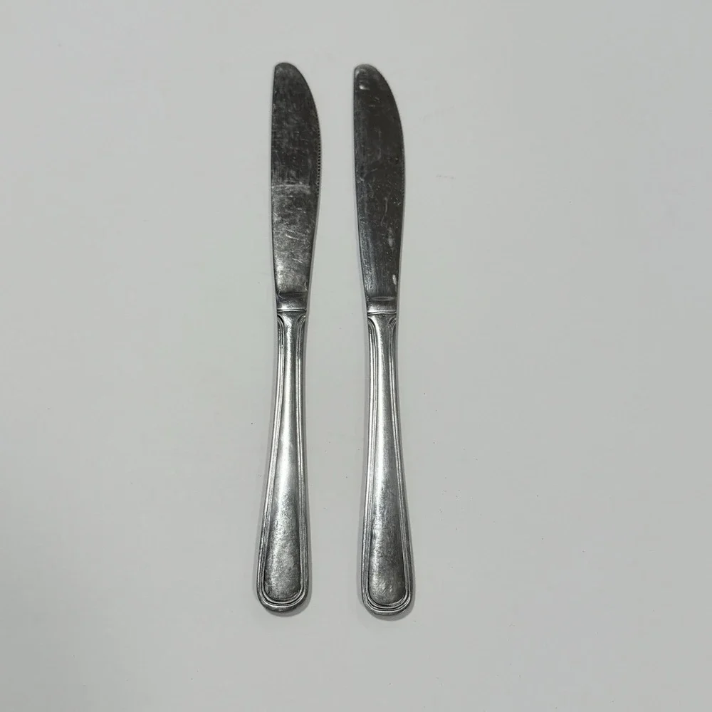 Pfaltzgraff Set Of 2 Dinner Knives Radiants ** Discontinued Flatware Pattern ***